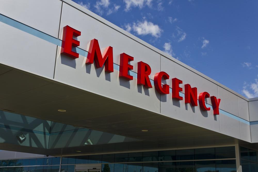 Red Emergency Entrance Sign for a Local Hospital II